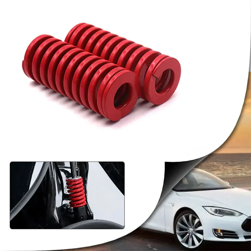 1PCS Red Spiral Stamping Spring Alloy Steel Compression Mould Spring for Updating Pedals Inner Diameter 4-35mm Length 20-100mm