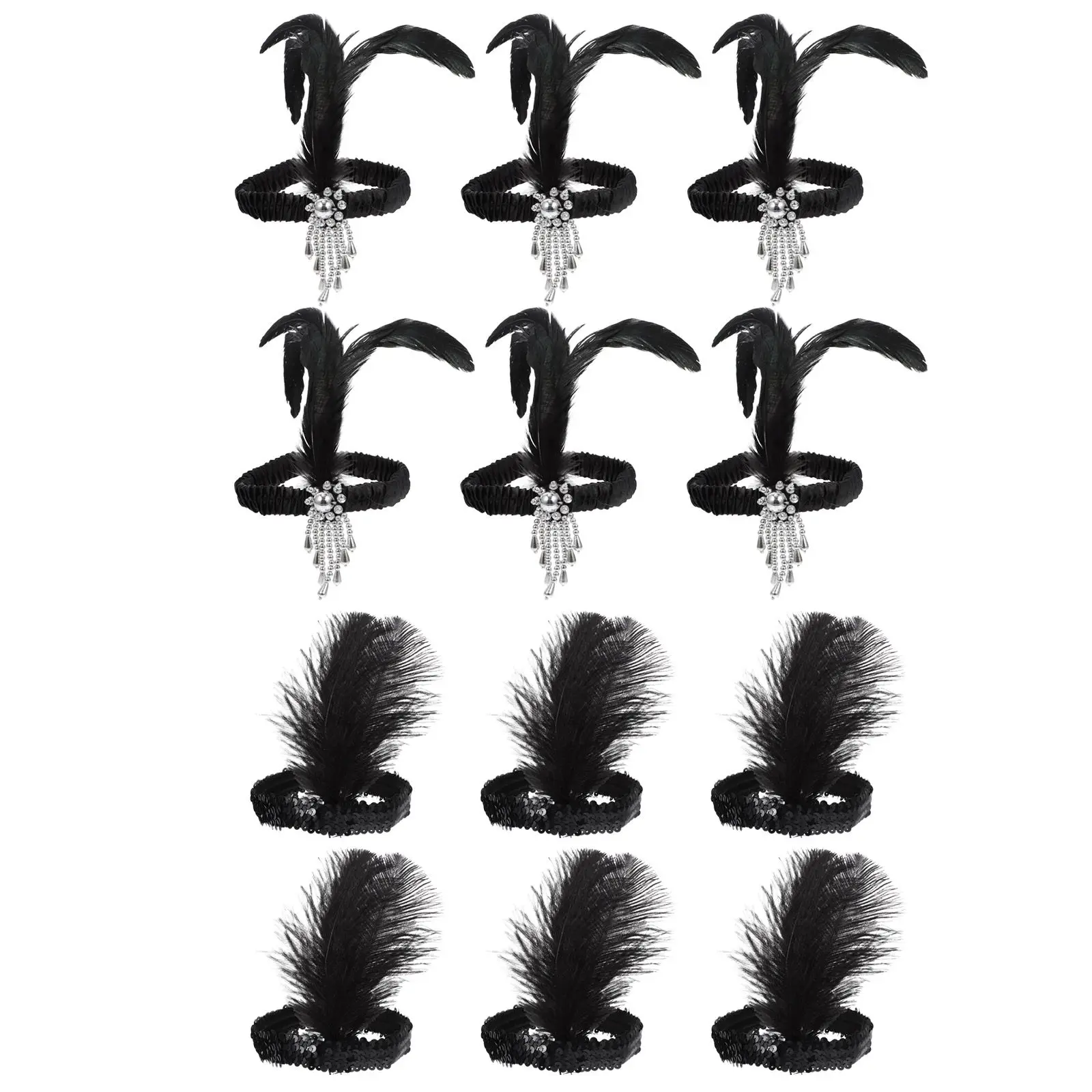 

12Pcs Party Headbands for Women Fashionable Hair Accessories Festival Dance Clubwear Glitter Headpieces Decoration