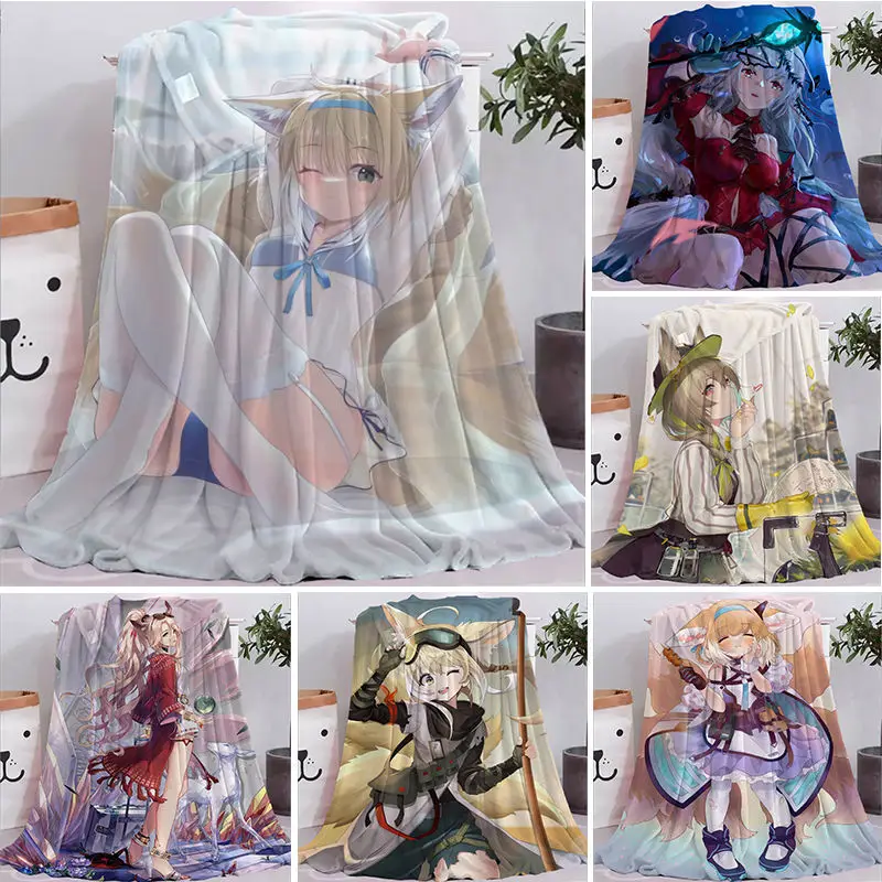 

Arknights Kawaii Bedspread Blanket Anime Girl Blanket Fluffy for Adults Blanket Winter Warm Thick Sofa Bed Living Room 125x150