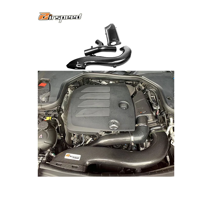 Airspeed Auto Engine Systems 100% Dry Carbon Fiber Cold Air Intake System For BENZ E260L E300L E350L M264 2.0T