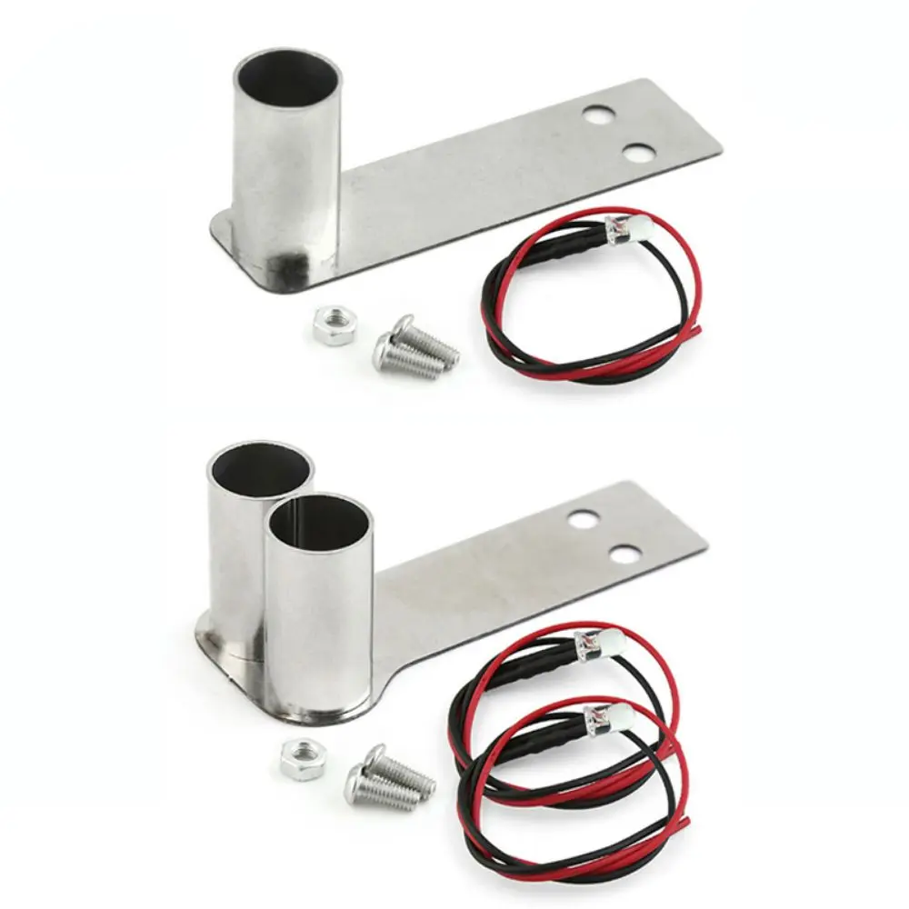 1:10 RC Car Exhaust Pipe Single/Double Row Stainless Steel Metal Tail Throat Exhaust Pipe Single/Double Output