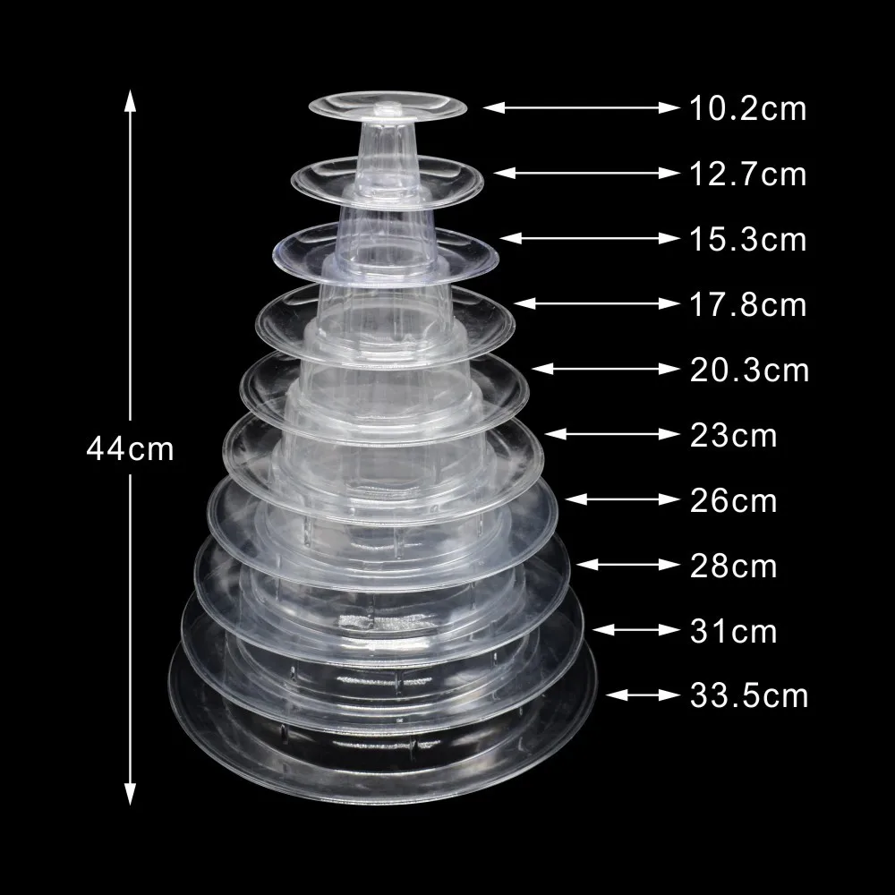 Cake Decorating Tool 6-layer Macarons Display Tower Plastic Macaron Tower Stand Fondant Cake Stand Wedding Silicone Molds