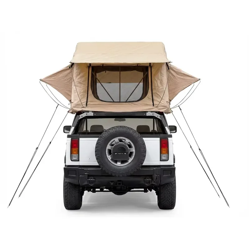 Custom Four-Season Hard Shell Roof Top Tent with Canvas for SUV Overland Camping Waterproof UV Resistant