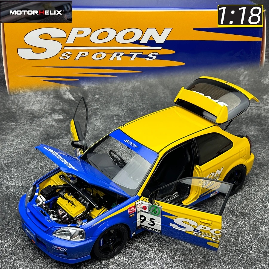 Motorhelix MH  1:18 FOR Honda Civic TypeR EK9 Car model Sports  Static model Birthday present