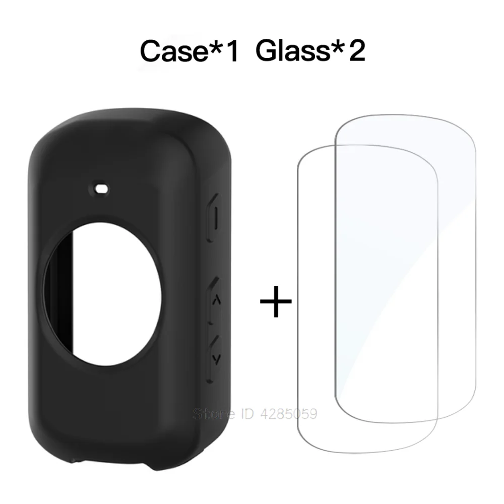 Custodia in silicone + 2 pezzi in vetro temperato per Garmin Edge 830 530 1040 130 Plus GPS cronometro protezione schermo accessori copertura