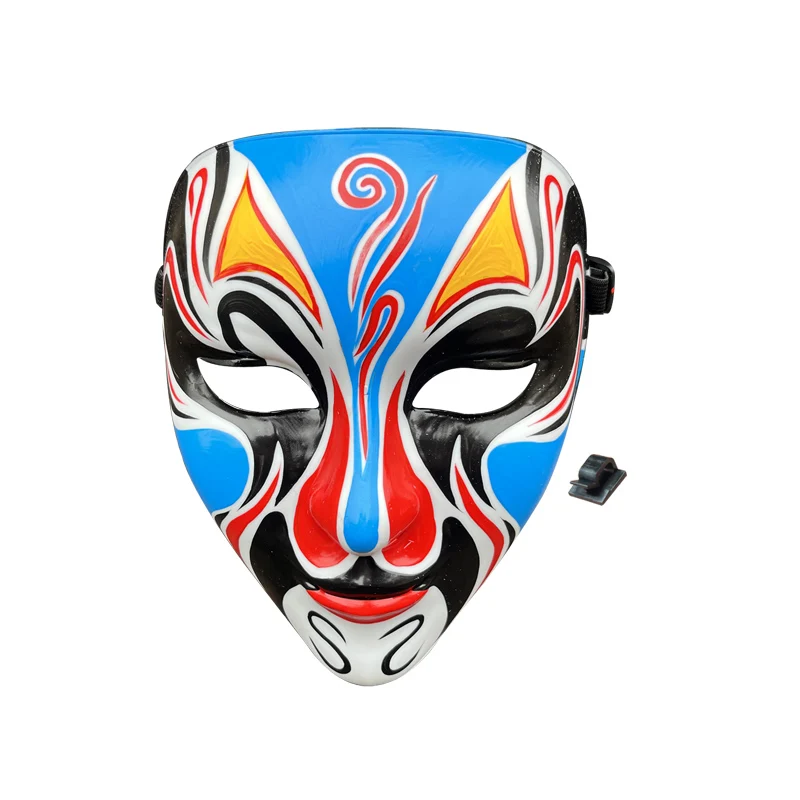 Chinese Peking Opera Mask for Halloween Costume Makeup Kung Fu Ninja Cosplay Photoshoots Masquerade Ball Party Wall Decorating