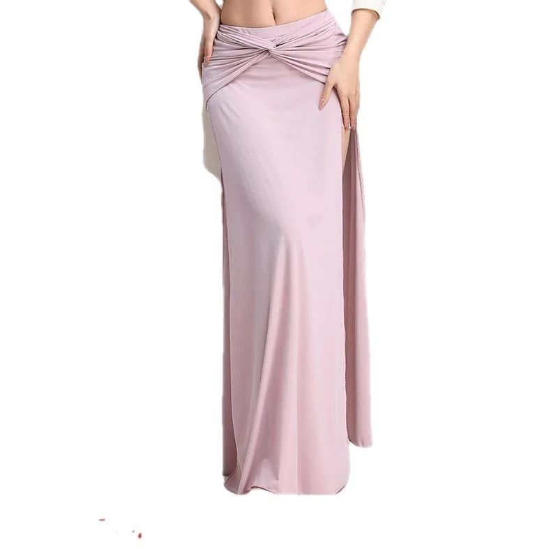 Adult Belly Dancing Costume Long Maxi Skirt High Split Dance Practice Skirts Women Dress Oriental  Performance Stage Clothing