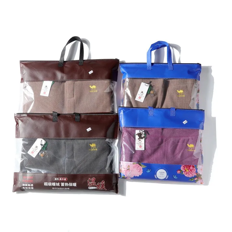 

Thi Warm Fce Rabbit Fur Lined High Waist Women's Thermal Pants Underwear Long Trousers for Couples Winter Thermal Pants