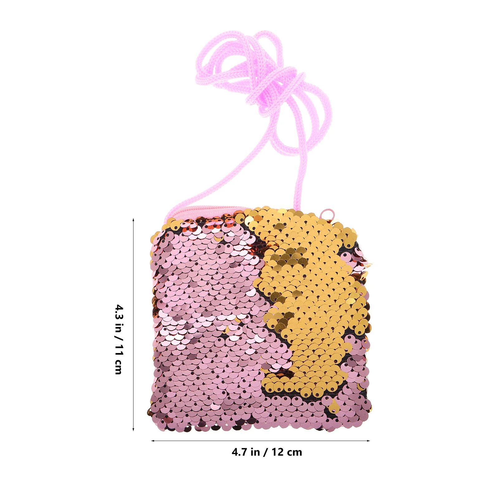1 Uds. Mini monedero de lentejuelas rosas, elegante bolso brillante, monedero, monedero con lentejuelas, monederos para
