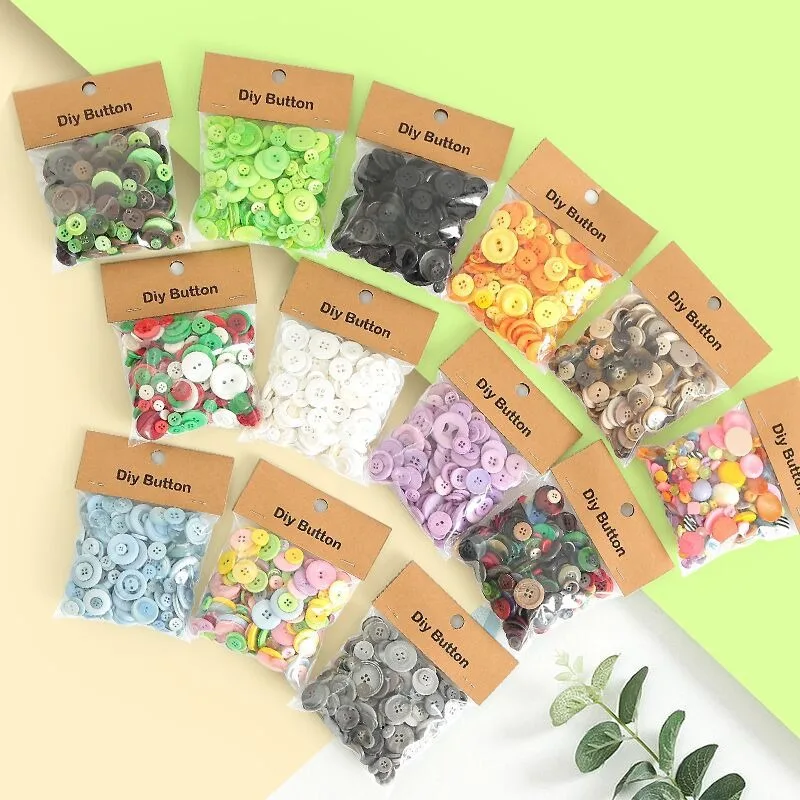 150 g verschiedene Kunstharz-DIY-Knöpfe, bunte Mischung, Scrapbooking-Material, Basteln, Nähen, Bastelbedarf für Hobby-Bastelarbeiten