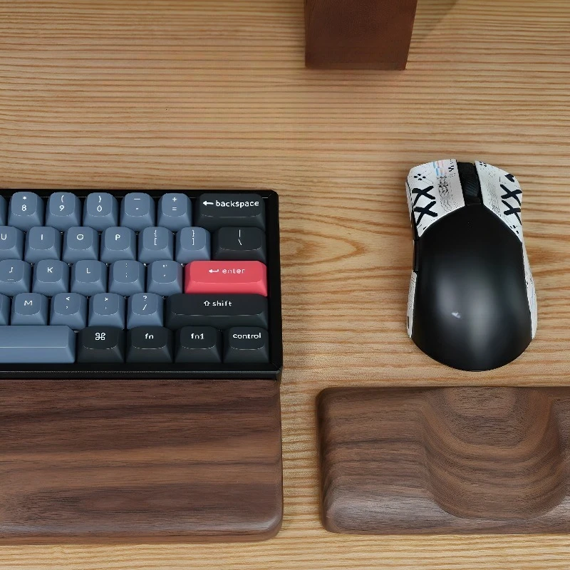 

Black Walnut Solid Wood Keyboard Palm Rest Mechanical Keyboard Wrist Rest Customization Ergonomics Solid Wood Accessories Gift