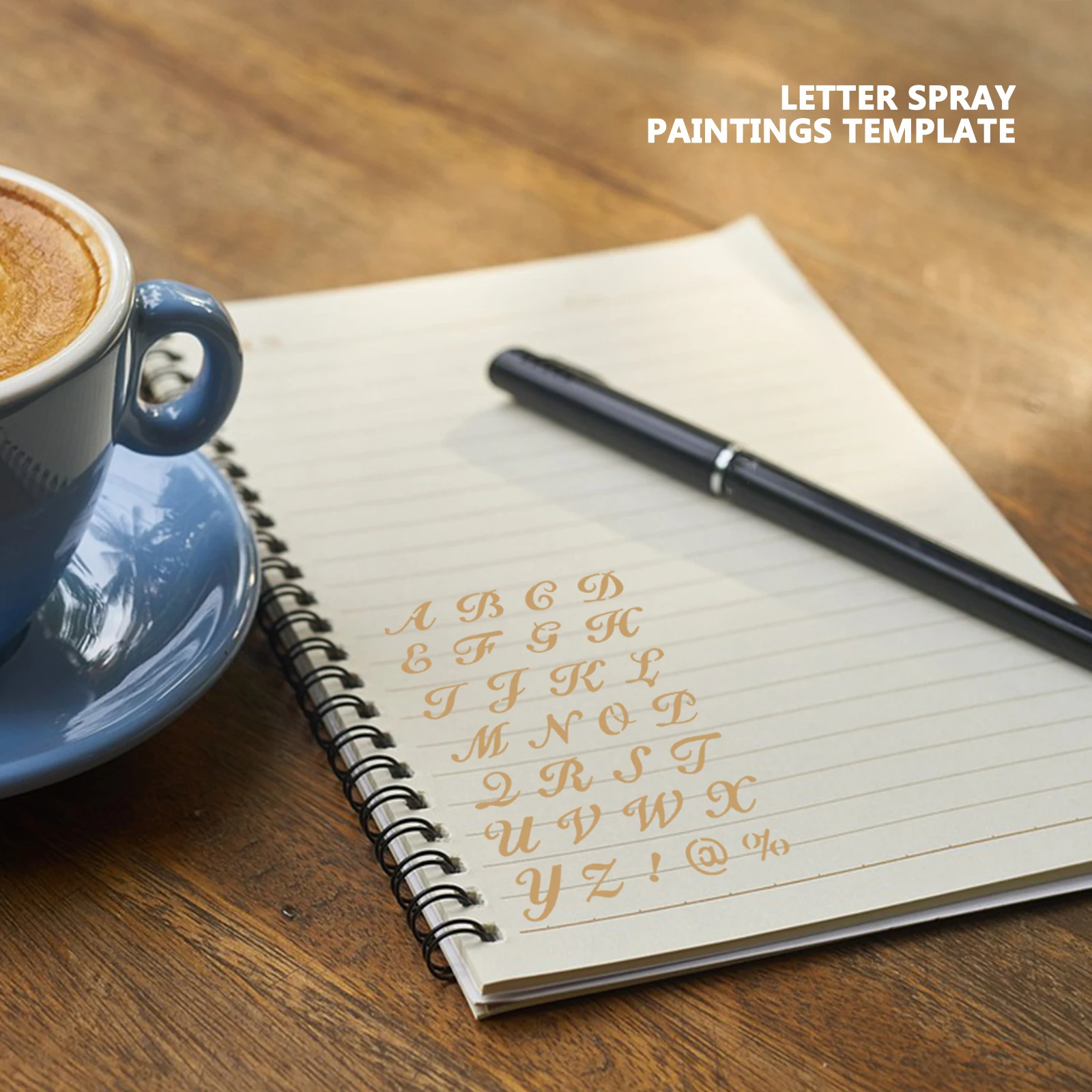 20 folhas modelo de combinação de letras régua estêncil branco grande alfabeto molde pintura reutilizável pet diy