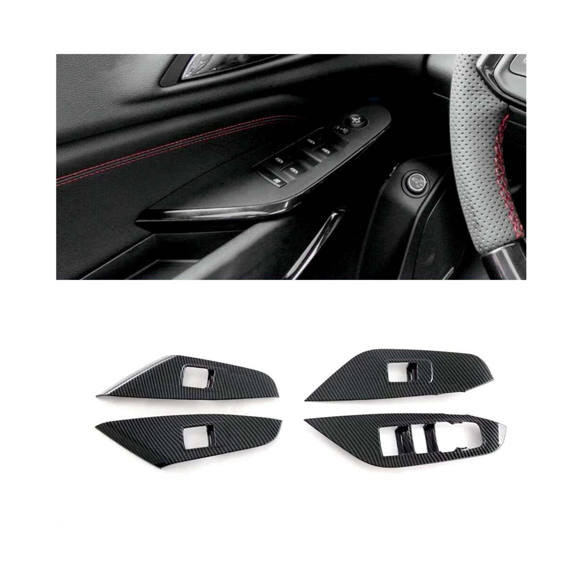 For Chevrolet Trax Crossover 2023 2024 Car Window Glass Lift Switch Button Cover Trim Accessories (Korean Version) image 6