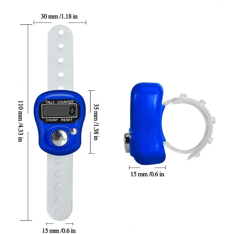 50pcs mini Ring shape Finger Counter LCD Electronic Digital Tally Counter Free Shpping