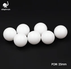 25mm Delrin Polyoxymethylene ( POM ) / Celcon Solid Plastic Balls for Ball Valves and Bearings