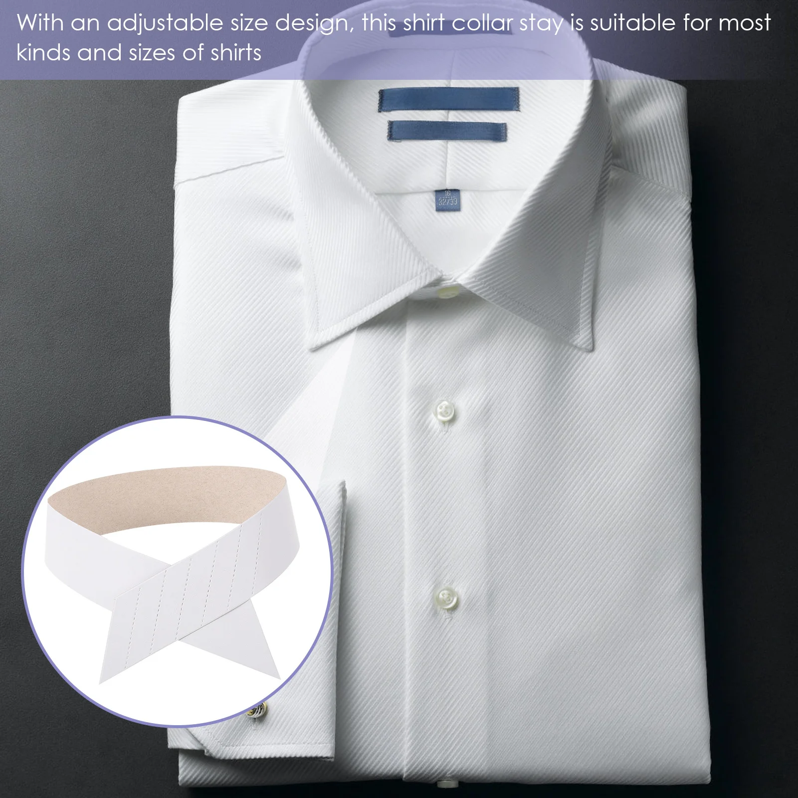 100 pezzi Camicia Stays Dress Supporto in carta Bianco regolabile Design semplice Quantità di lunga durata Buon materiale Supporto da uomo