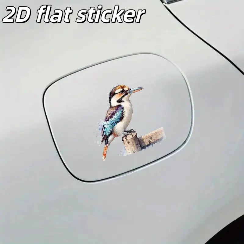 1Pc 2D Flat Watercolor Kookaburra Waterproof Durable Vinyl Sticker Decal For Car Window Water Bottle All Smooth Surfaces Decor