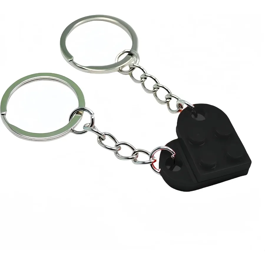 

Брелки в форме сердца, соответствующий кирпичный брелок для пар, брелок в форме сердца, брелок для здания для парня, подруги