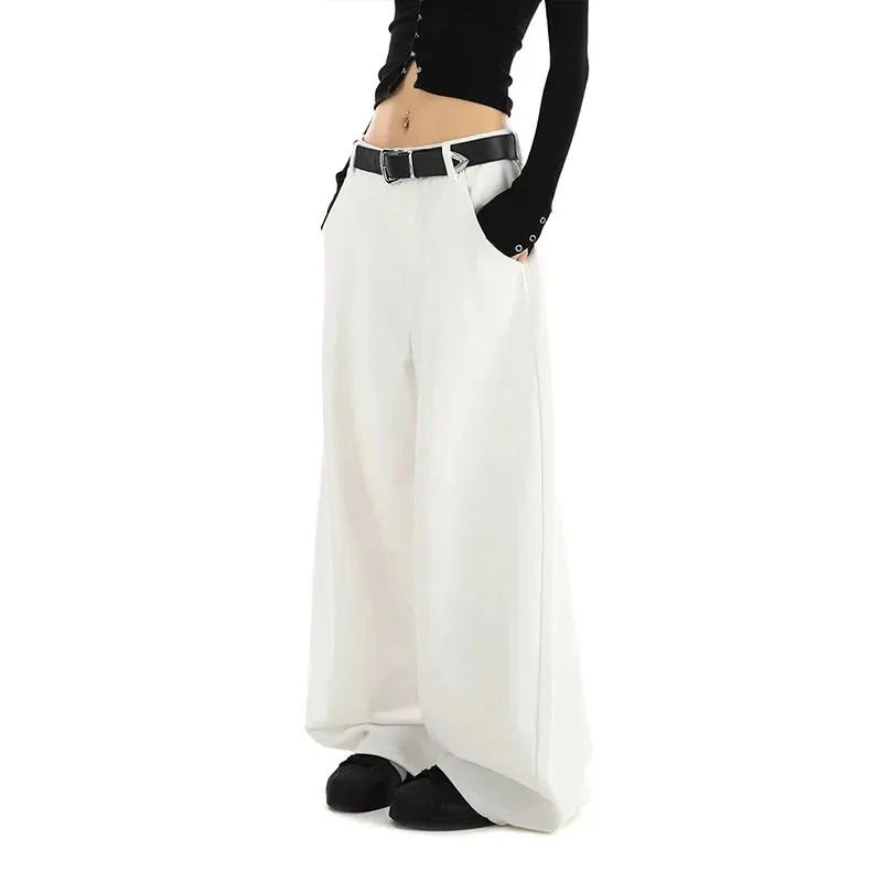 

White Jeans Women Baggy Woman Vintage High Waisted Jeans Straight Streetwear Casual Loose Big Size Wide Leg Denim Pants