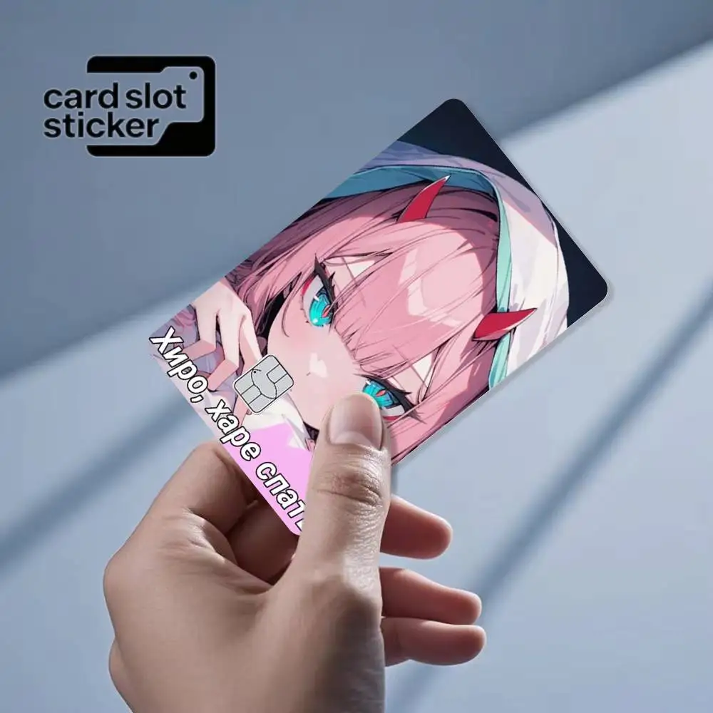 Z-Zero Two Code 002  Credit Card HD Stickers Game Card Decal Small Chip Waterproof Sticker Gift