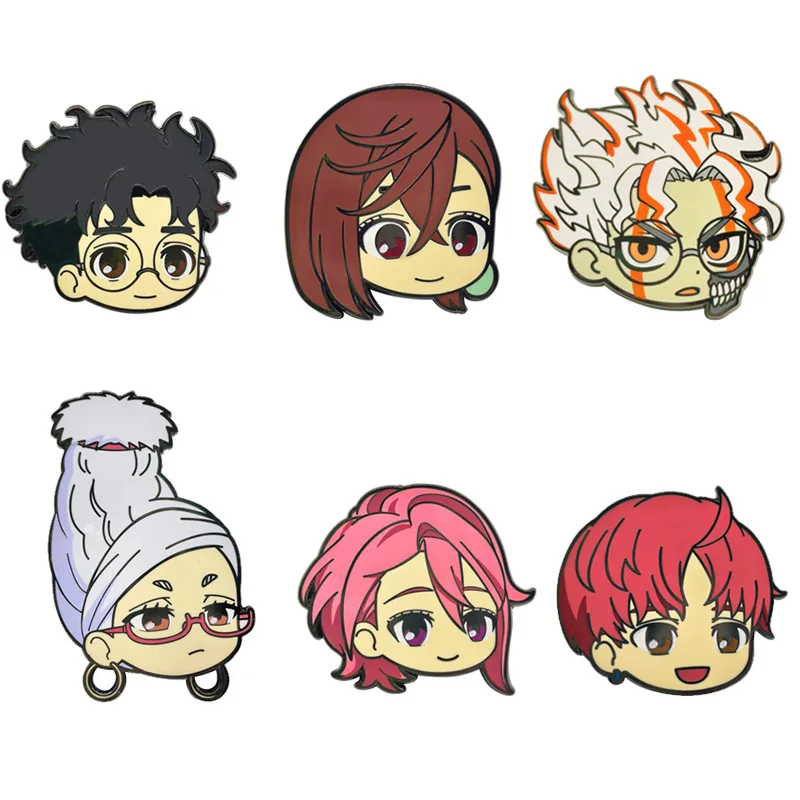 

1 Set Bold Party Japanese Anime Metal Badge Dangda Dang Ayase Momokura Ken Backpack Decoration Brooch Pin Y2k Fashion Toys Anime
