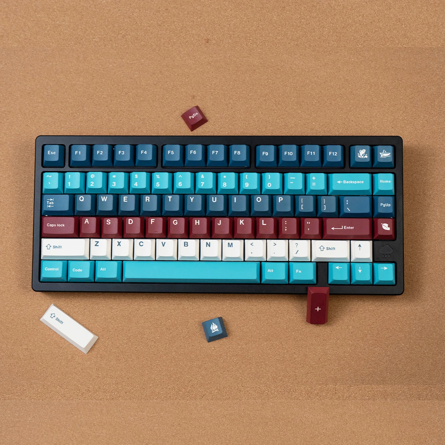 

Motosuko Lake Keycaps 131 keys Cherry Profile Five Side Dye-Sublimation PBT Keycaps Sets For MX Cherry Mechanical Keyboard
