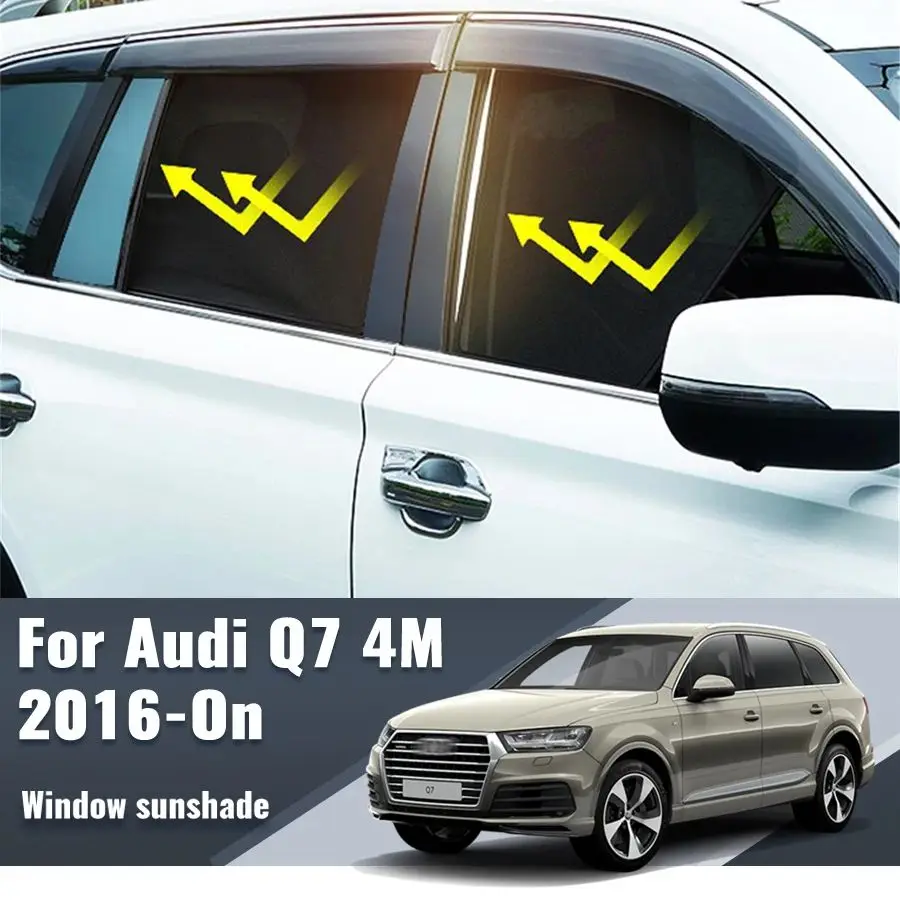 

For Audi Q7 4M 2015-2023 Car Sun Visor Accessories Window Windshield Cover Sunshade Curtain Mesh Shade Blind Custom