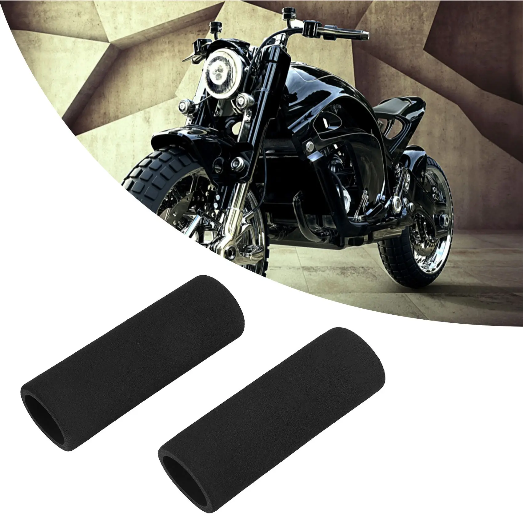 Motorbike Motorcycle Slip-On Foam Anti Vibration Comfort Handlebar Grip Cover