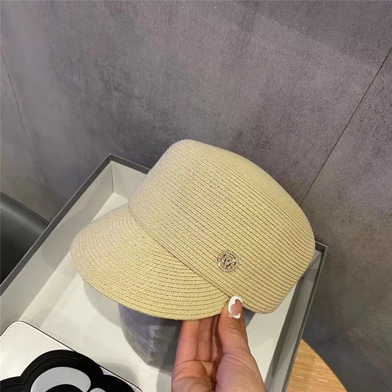 2023 Summer Straw Hats for Women Panama Equestrian Hat Outdoor Casual Beach Sun Caps Female Breathable Travel Visor Baseball Cap