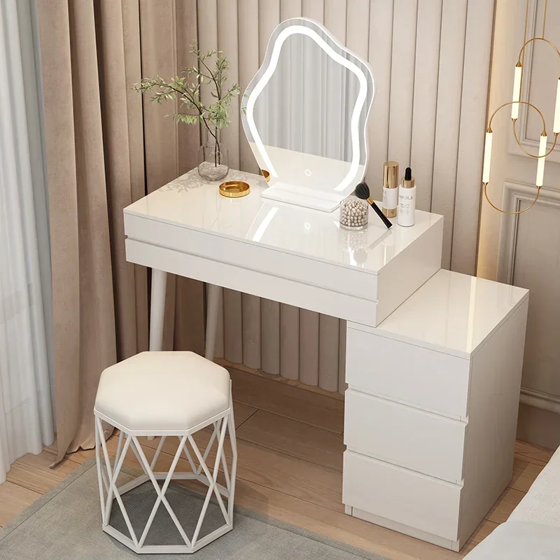 # Hot Nordic Modern Vanity Tables Makeup Nightstands Luxury Vanity Tables Storage Cabinettavolino Da Trucco Bedrooms Furniture W