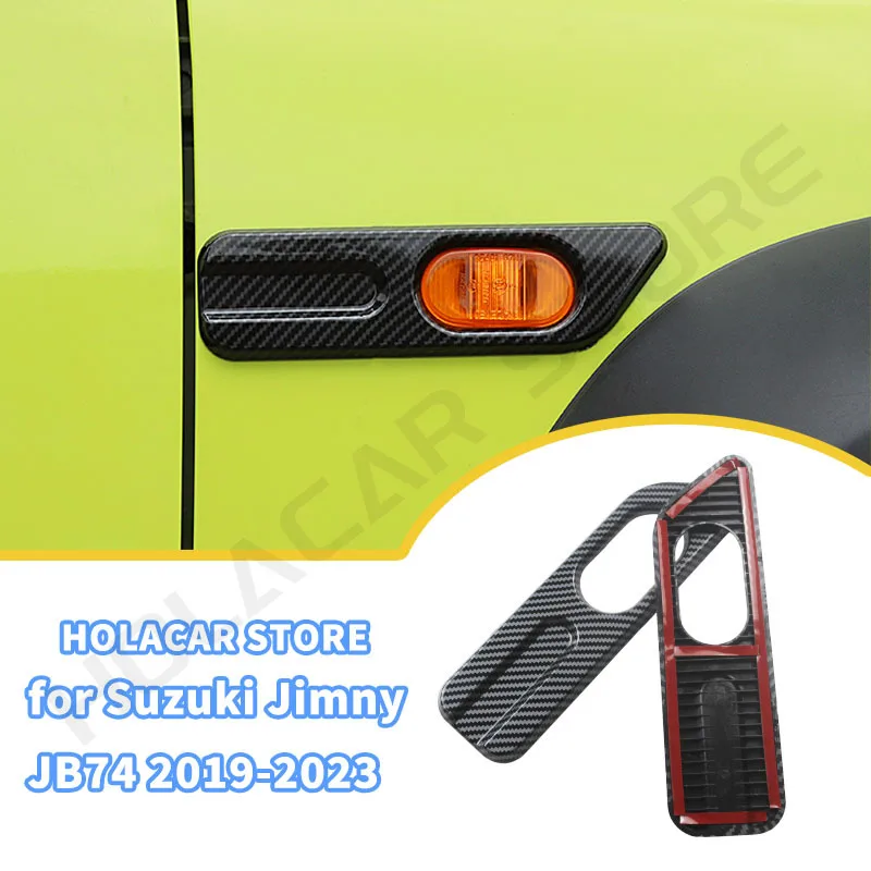 

for Suzuki Jimny JB64 JB74 JC74 2019 2020 2021 2024 2025 2PCS/Set Car Side Fender Turn Signal Light Decoration Cover 3/5 Doors