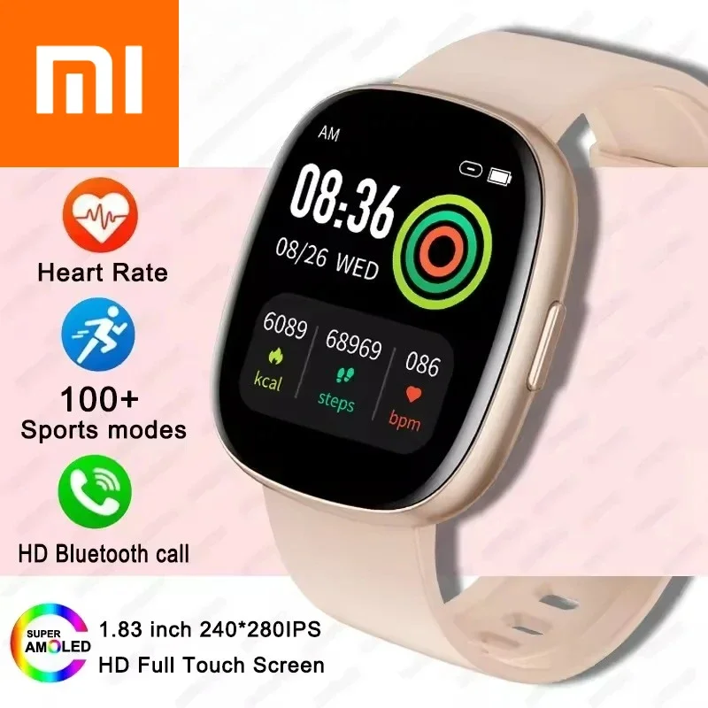 Xiaomi Versi Global Panggilan Bluetooth Jam Tangan Pintar Wanita HD Layar AMOLED Denyut Jantung 100+ Jam Tangan Pintar Olahraga Tahan Air Pria