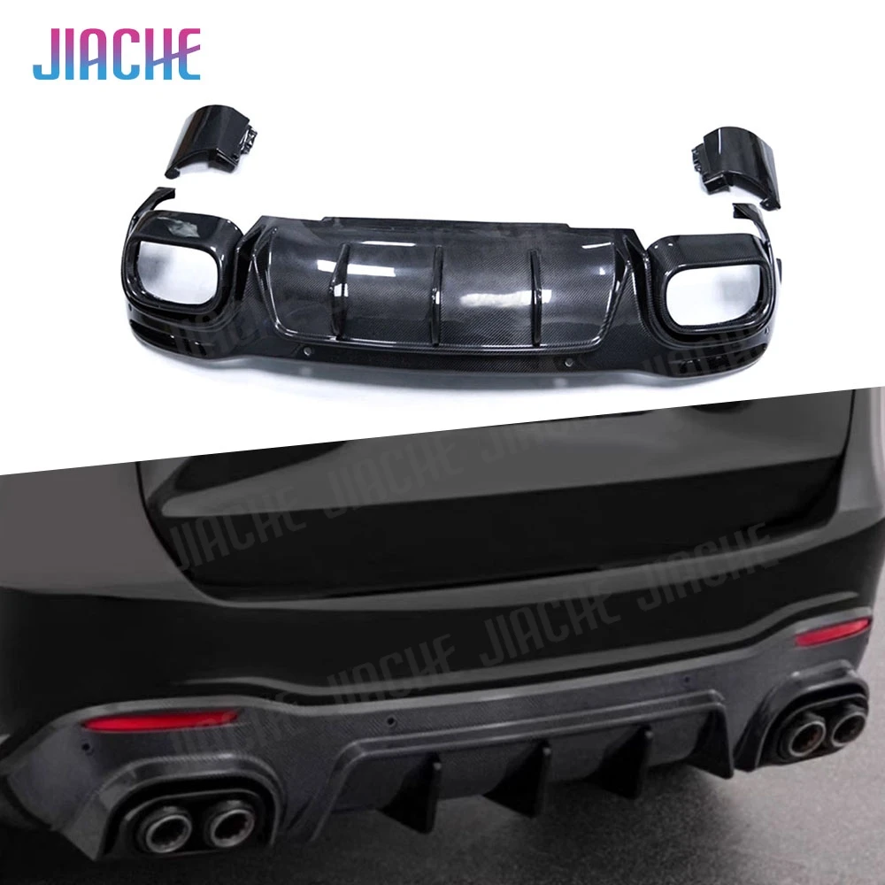 

Rear Bumper Lip Diffuser Spoiler Set Carbon Fiber FRP Black High Quality Bodykits For Benz GLE-Class W167 GLE63 AMG SUV 2021+