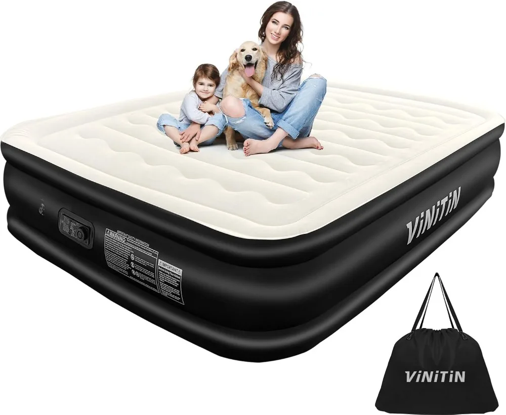 Queen Air Mattress with Built-in Pump, 18