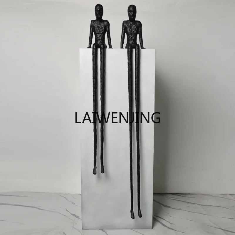 LYN exhibition hall long leg figure sculpture ornament model room living room metal home decoration