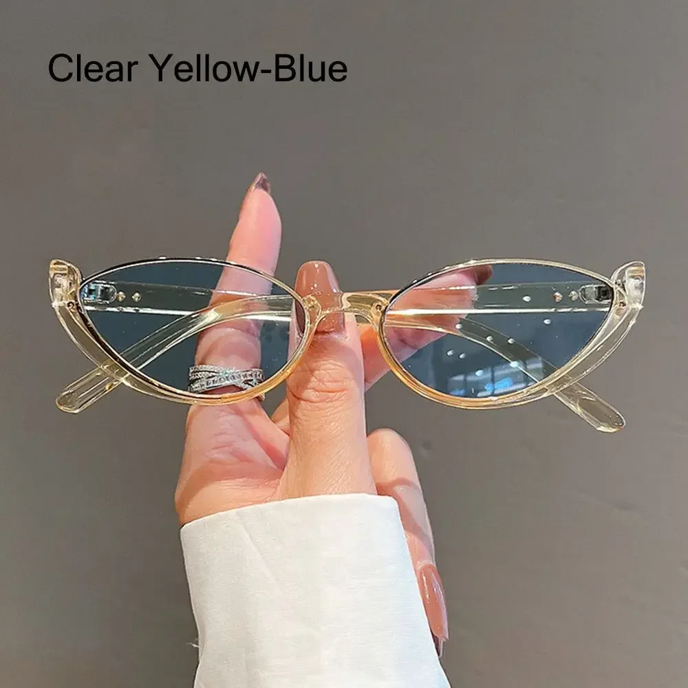 Half-frame Small Cat Eye Sunglasses Women Trendy Vintage  display picture 1