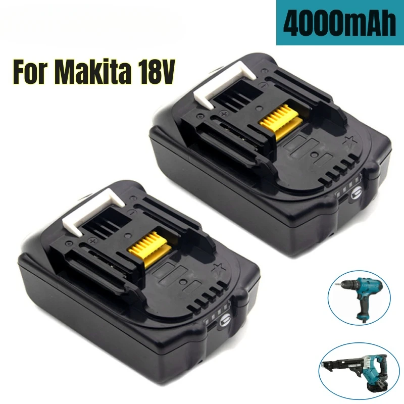 For Makita 18V 4Ah Rechargeable Power Tools Battery 18V makita with LED Li-ion Replacement LXT BL1860B BL1860 BL1850