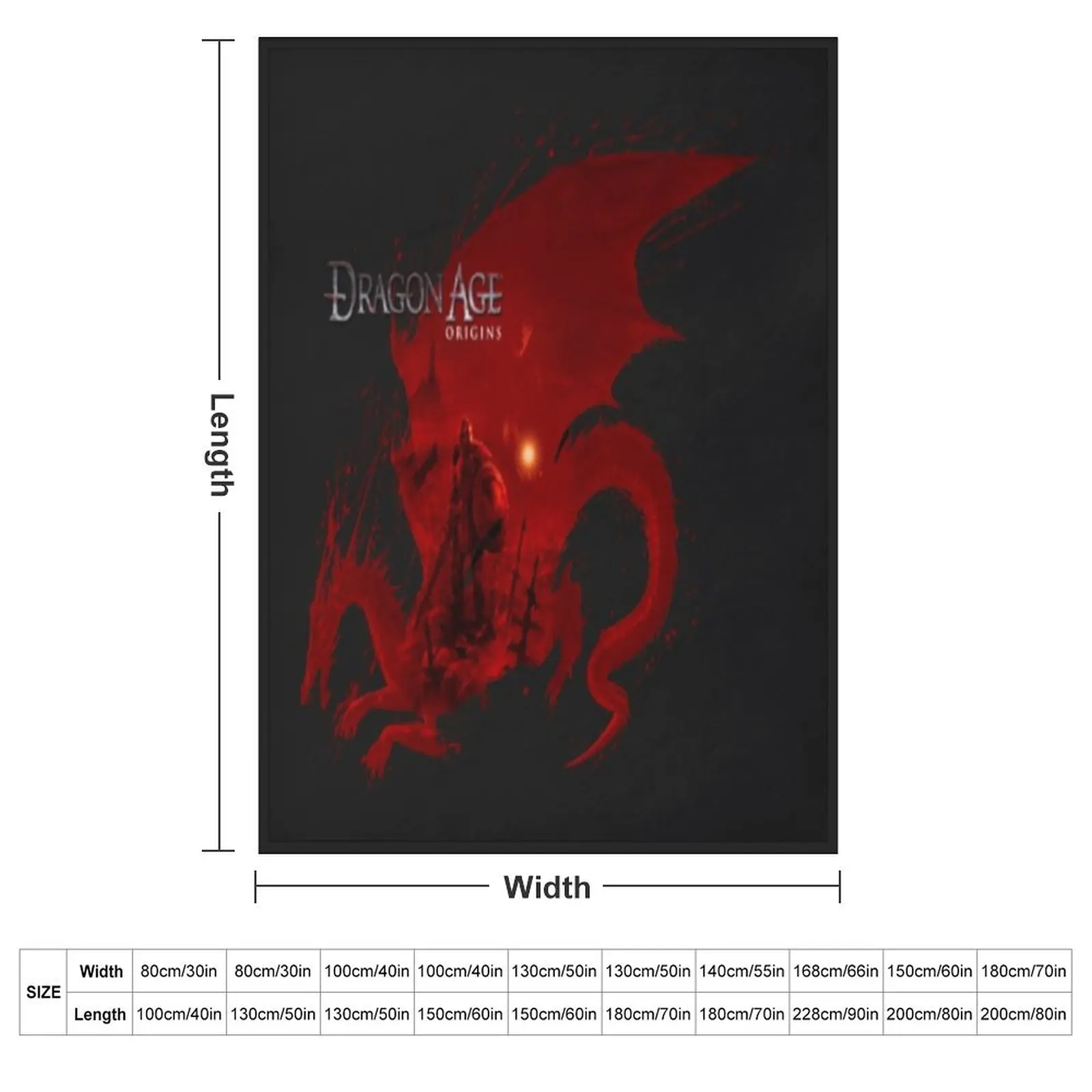 DRAGON AGE ORIGINS Throw Blanket cosplay anime Flannel Fabric Extra Large Throw halloween Cute Plaid Retros Blankets