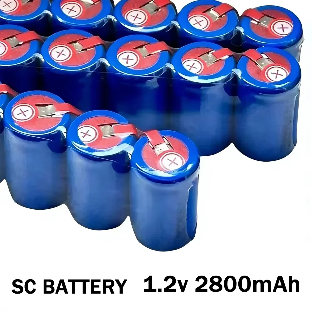 

1.2v 2800mAh Ni-MH Rechargeable SC battery For Vacuum cleaner Sweeper Drone Electric drill battery DIY nickel sheet