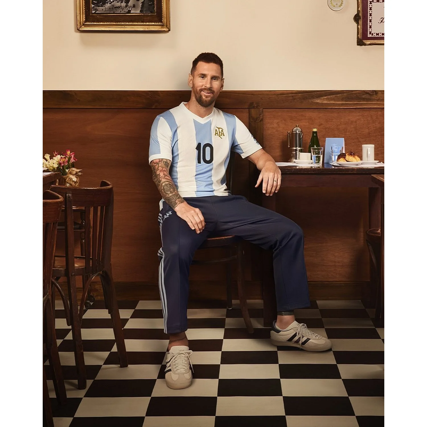 AFA Argentina 50 Anniversary 24/25 Soccer Jersey Sports Vintage Oversized V-neck T-shirt Cloud White Men's Short-Sleeved Tops