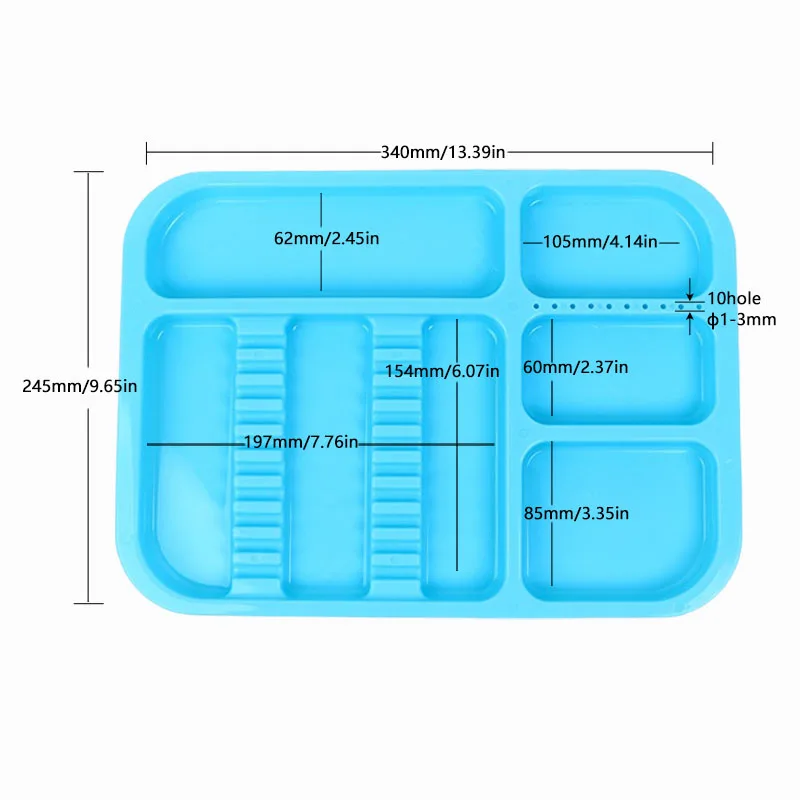 1/3/5/10Pcs Dental Colorful Trays Dental Split Management Plastic Trays Dentist Mouth Mirror Tweezer Storage Instruments Trays