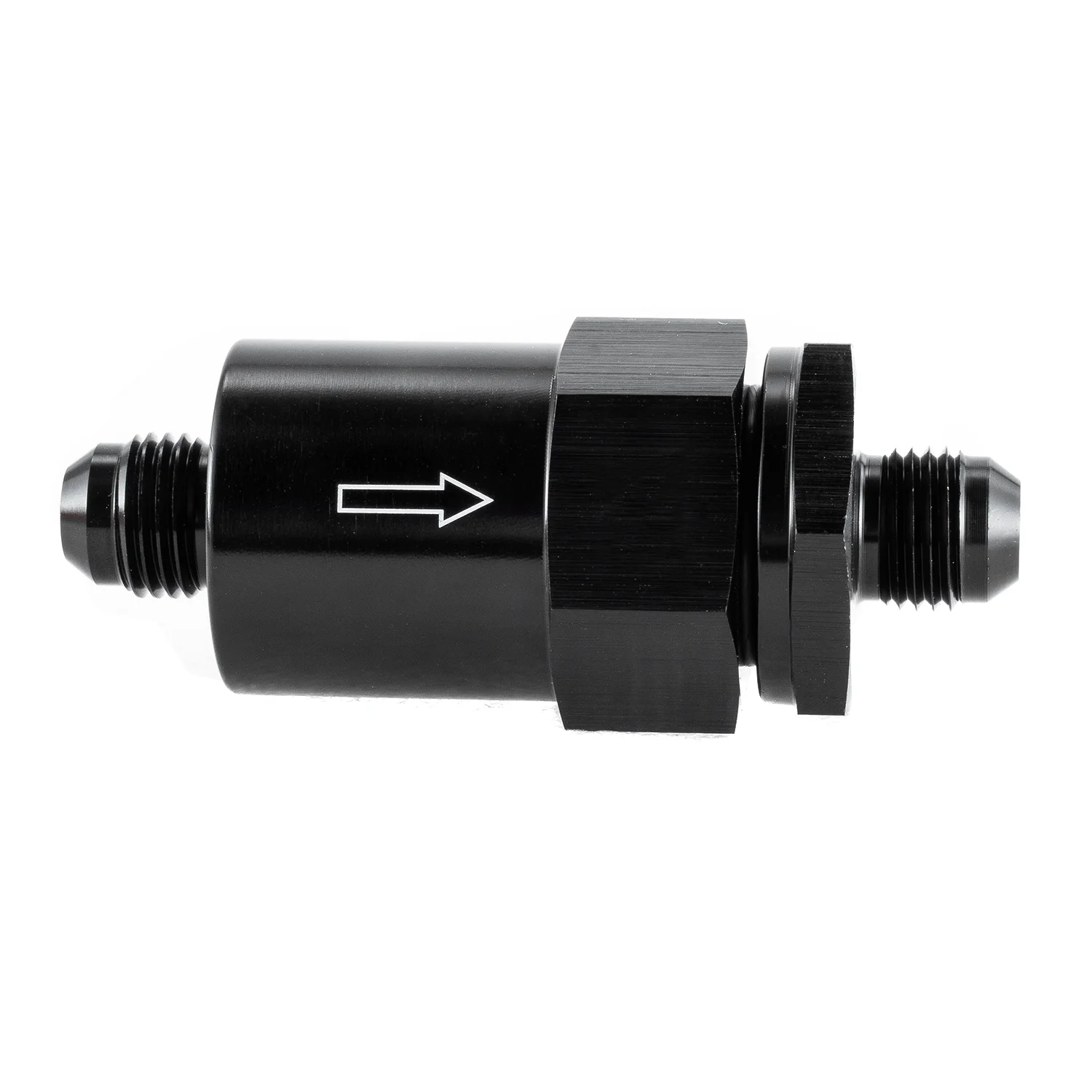 

-6AN One Way Check Valve With Vitron O-ring Boss ORB Polished Black Anodized