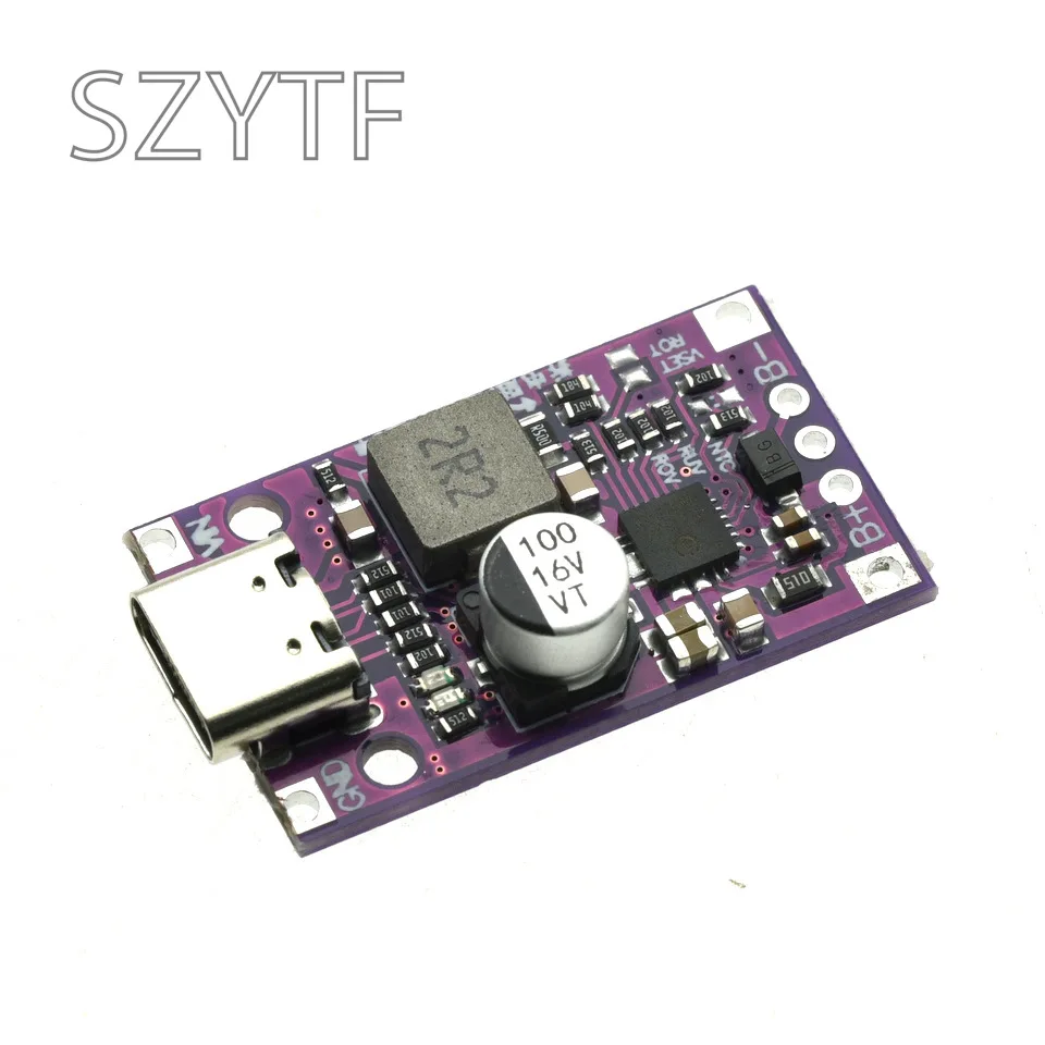 وحدة تعزيز شحن بطارية ليثيوم من النوع C USB 2-3S BMS 15 وات 3.7 فولت مع دعم متوازن QC شحن سريع مع مؤشر #4