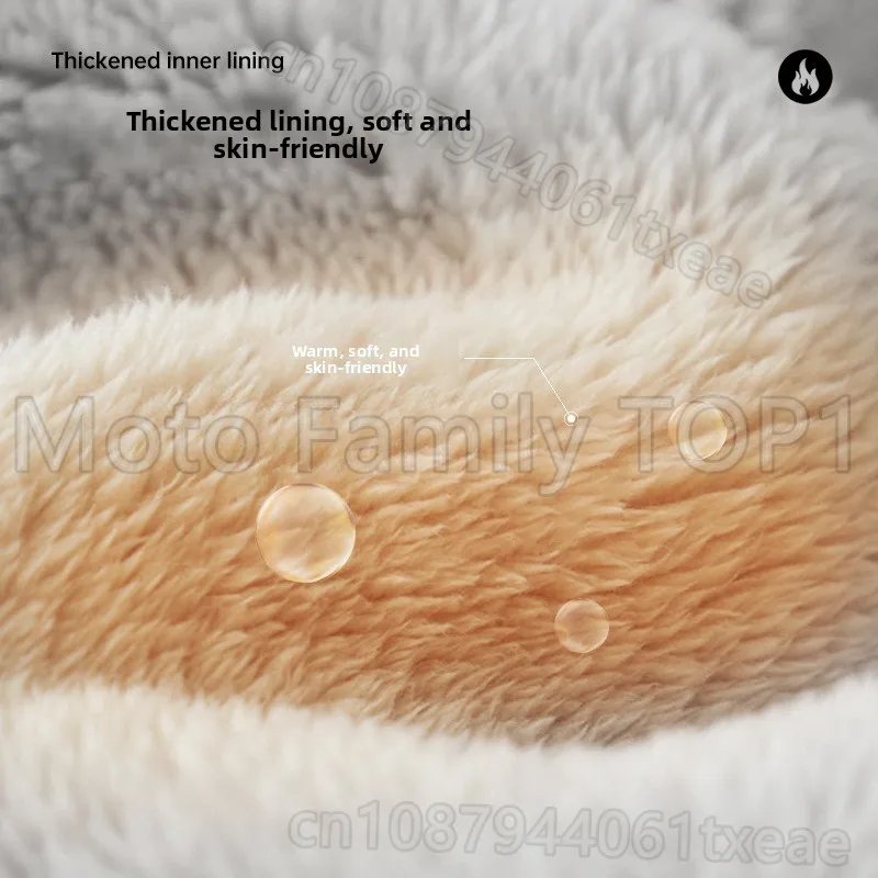 ปลอกหุ้มแฮนด์รถมอเตอร์ไซค์ไฟฟ้า ผ้ากำมะหยี่หนาพิเศษสำหรับฤดูหนาว ป้องกันความหนาว กันน้ำ พร้อมที่บังลม