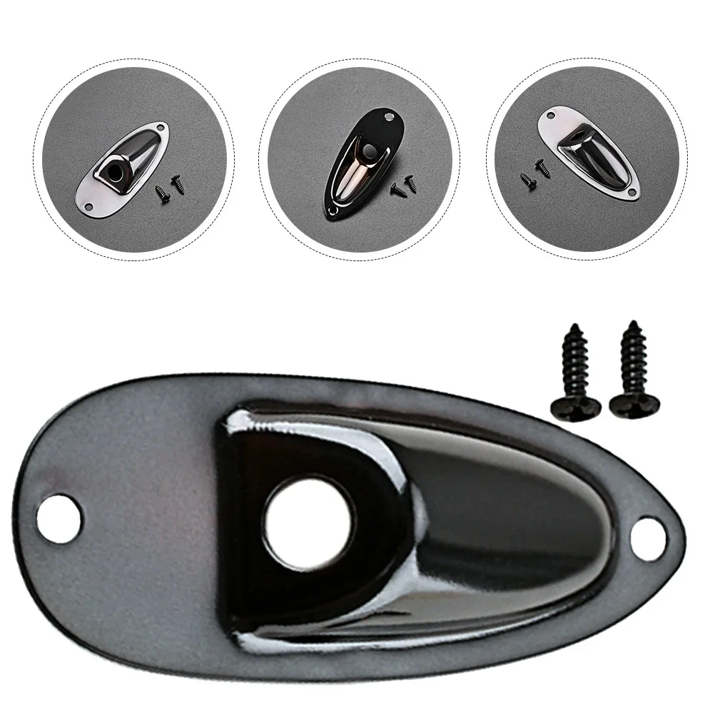 

1 set 1 Set Of Jack For Electric Guitar Premium Metal Black Replacement Output Part Sturdy Guitar Accessory Instrument Component