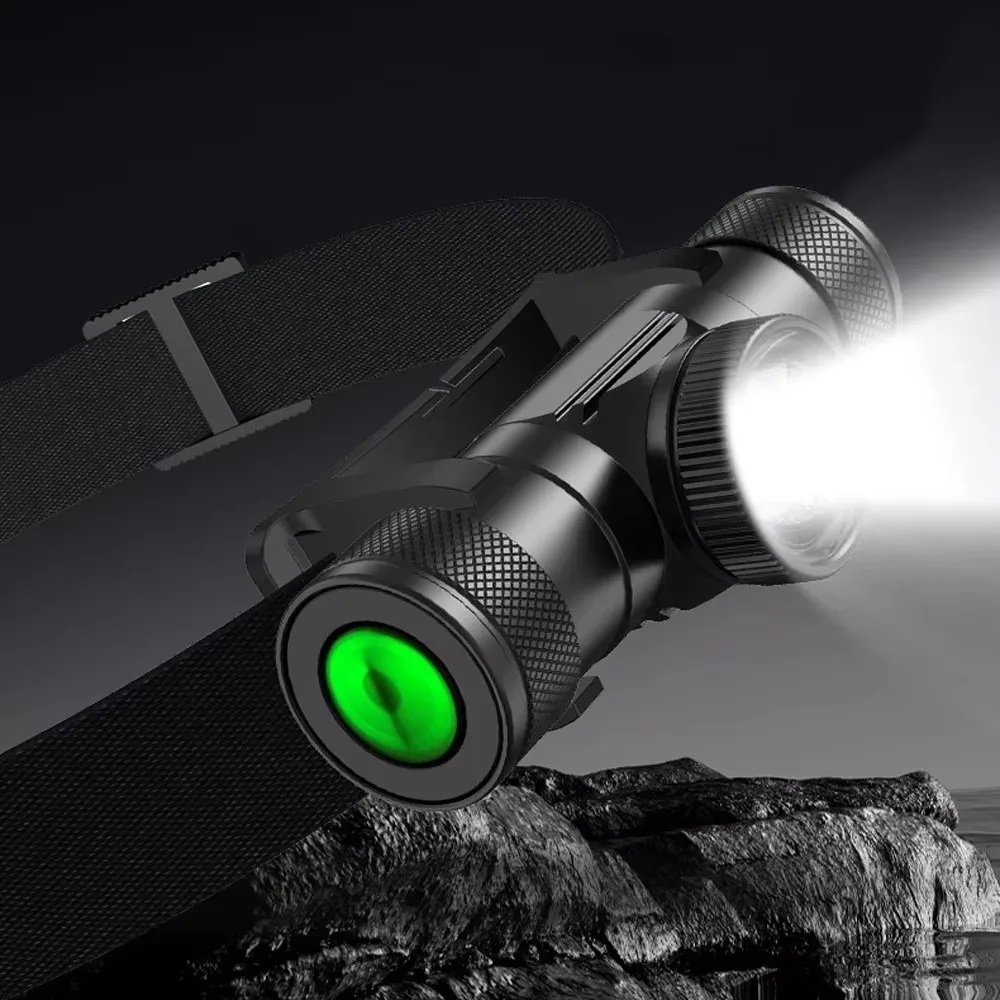 

Ultra Bright Rotatable Zoom Headlight Waterproof Mini Powerful Headlight Strong Light Rechargeable Head Torch Emergency Light