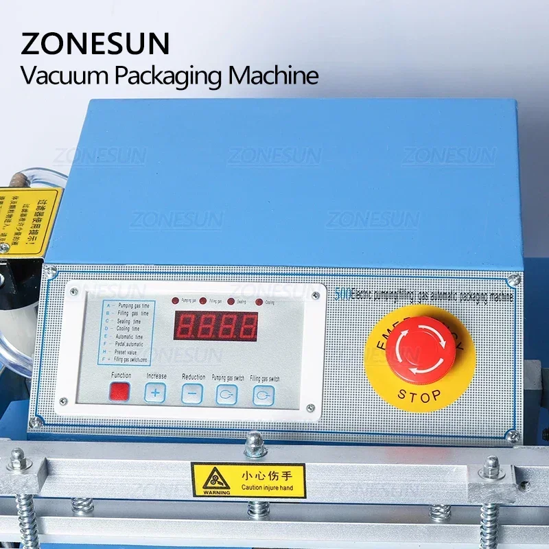 ZONESUN DZ500T آلة تعبئة أرز الأسماك التجارية فراغ السدادة آلة التغليف الصناعية