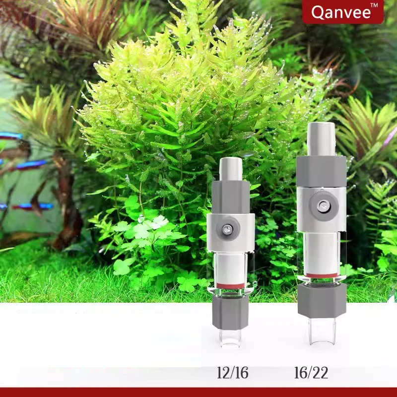 QANVEE CO2 Diffuser System For Aquarium Atomizer Reactor Bubble Counter Spray Accessory Fish Aquatic Cylinder Kit Check Valve