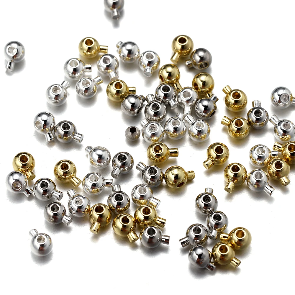 

20Pcs/Lot Gold Plated Copper Crimp & End Beads Components for DIY Earrings Necklace Jewelry Makings Findings Accessories