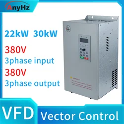 Input 380V 3Phase Inverter 22kW,30kW Variable Frequency Drive VFD General Frequency Converter Pump Speed Control Vector Inverter